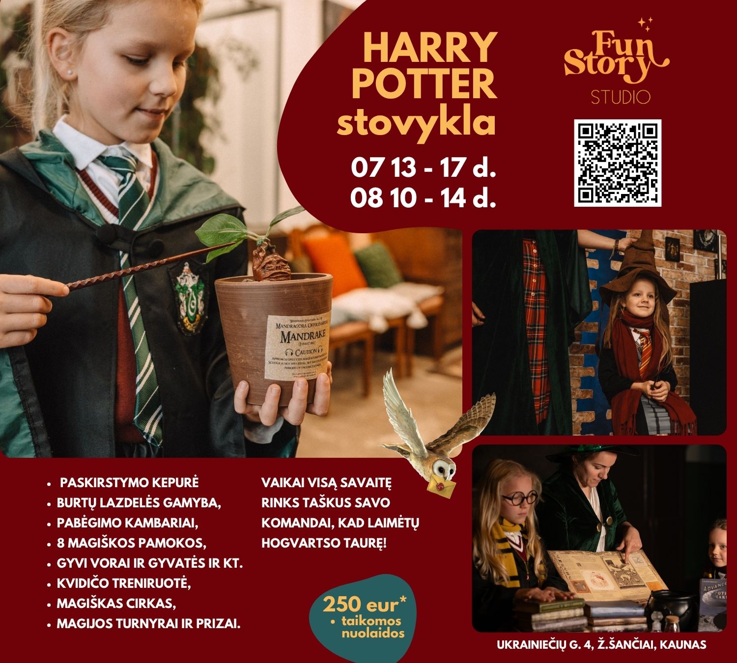 Fun story studio Harry Potter stovykla