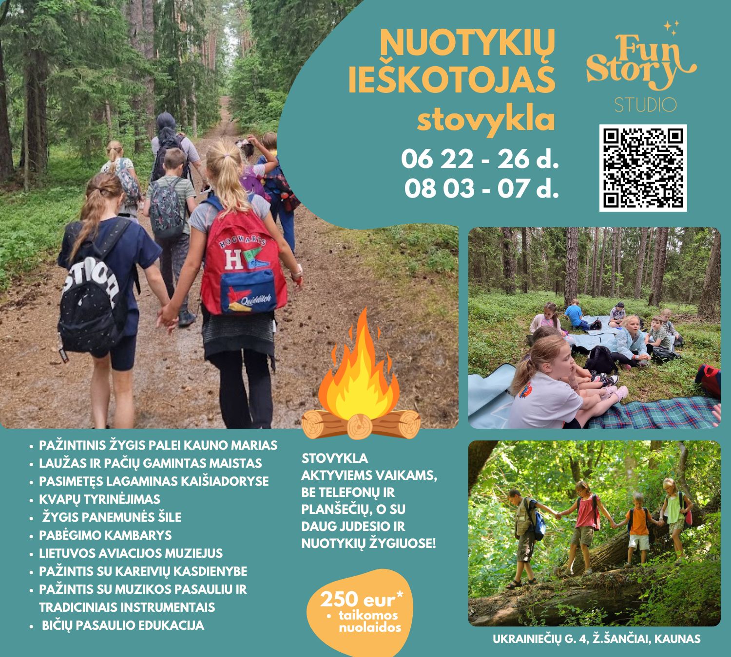 Fun story studio Nuotykių ieškotojas stovykla