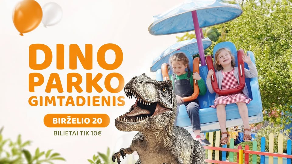 Dino parko gimtadienis 2026