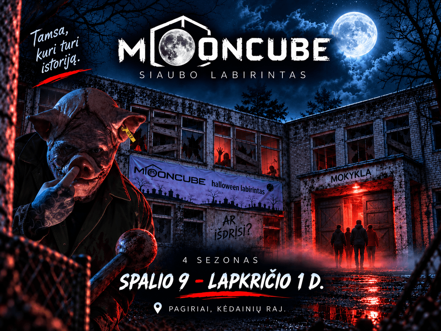 Mooncube 2026 siaubo labirintas
