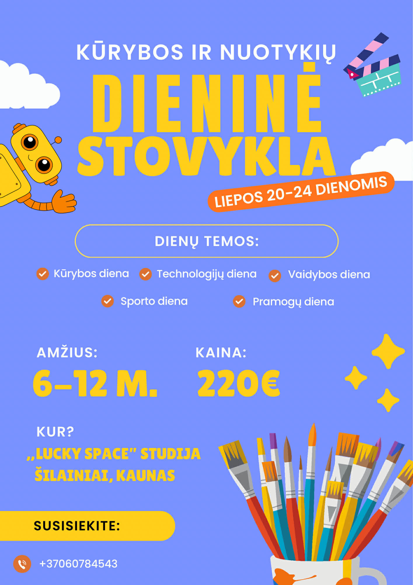 Kūrybos ir nuotykių dieninė stovykla Kaune